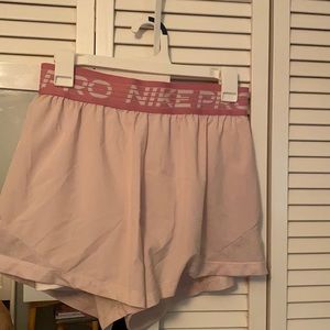 Nike pro workout shorts with shorts under